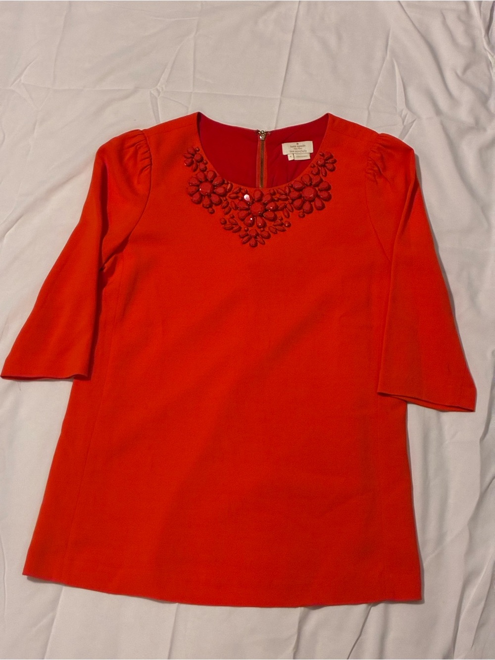 kate spade Bright orange Embellished Neck Tunic
